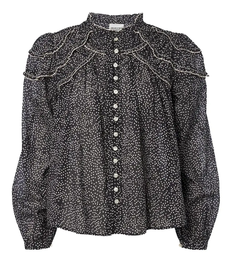 Marant Etoile Christa polka-dot cotton blouse | Image 1 Marant Etoile Christa polka-dot cotton blouse | Image 1