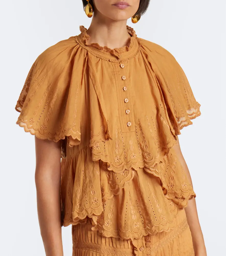 Marant Étoile Lorna embroidered cotton top | Thumbnail 2