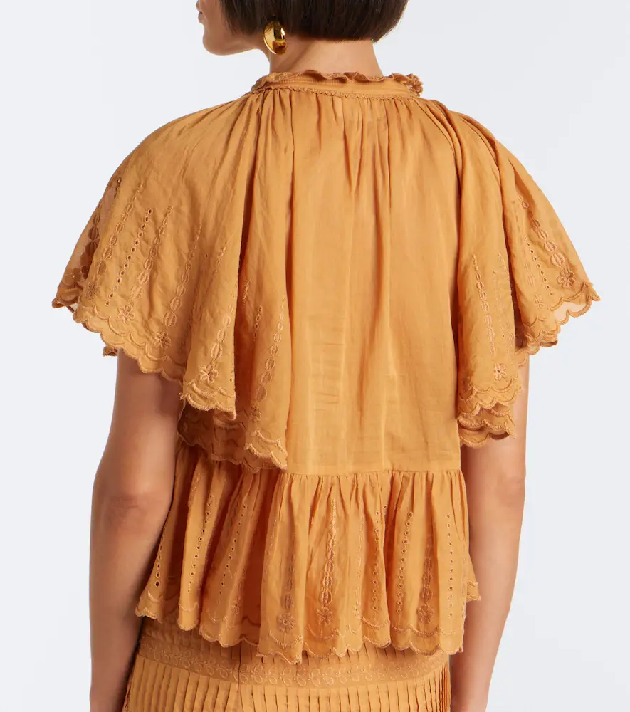 Marant Étoile Lorna embroidered cotton top | Thumbnail 3