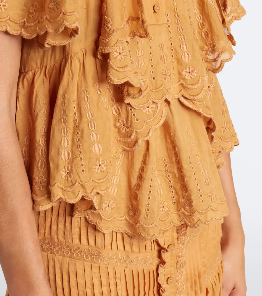 Marant Étoile Lorna embroidered cotton top | Thumbnail 4