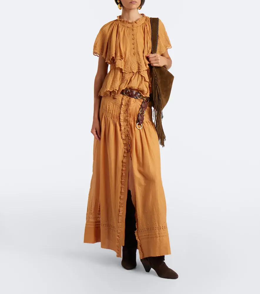Marant Étoile Lorna embroidered cotton top | Thumbnail 5