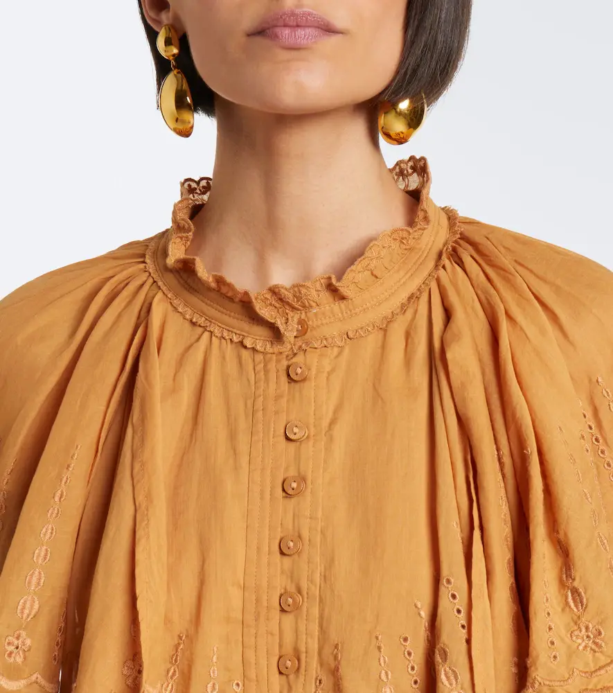 Marant Étoile Lorna embroidered cotton top | Thumbnail 6