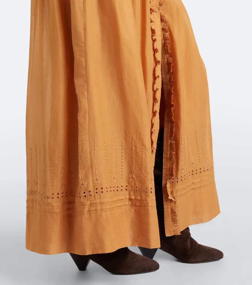 Marant Étoile Loraine embroidered ruffled cotton maxi skirt | Thumbnail 2 Marant Étoile Loraine embroidered ruffled cotton maxi skirt | Thumbnail 2