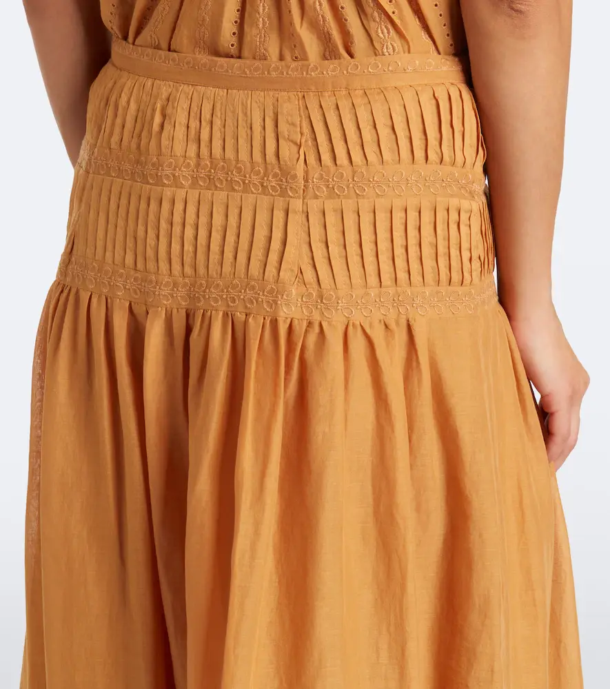 Marant Étoile Loraine embroidered ruffled cotton maxi skirt | Thumbnail 3 Marant Étoile Loraine embroidered ruffled cotton maxi skirt | Thumbnail 3