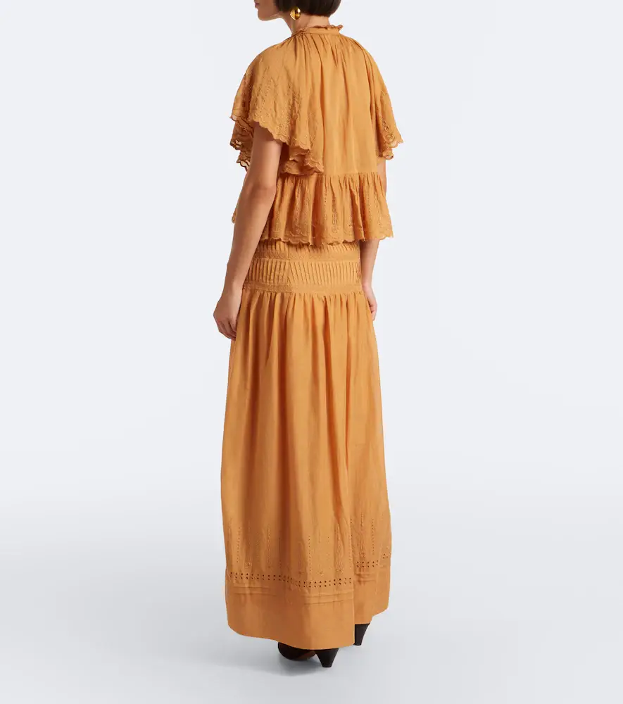 Marant Étoile Loraine embroidered ruffled cotton maxi skirt | Thumbnail 5 Marant Étoile Loraine embroidered ruffled cotton maxi skirt | Thumbnail 5