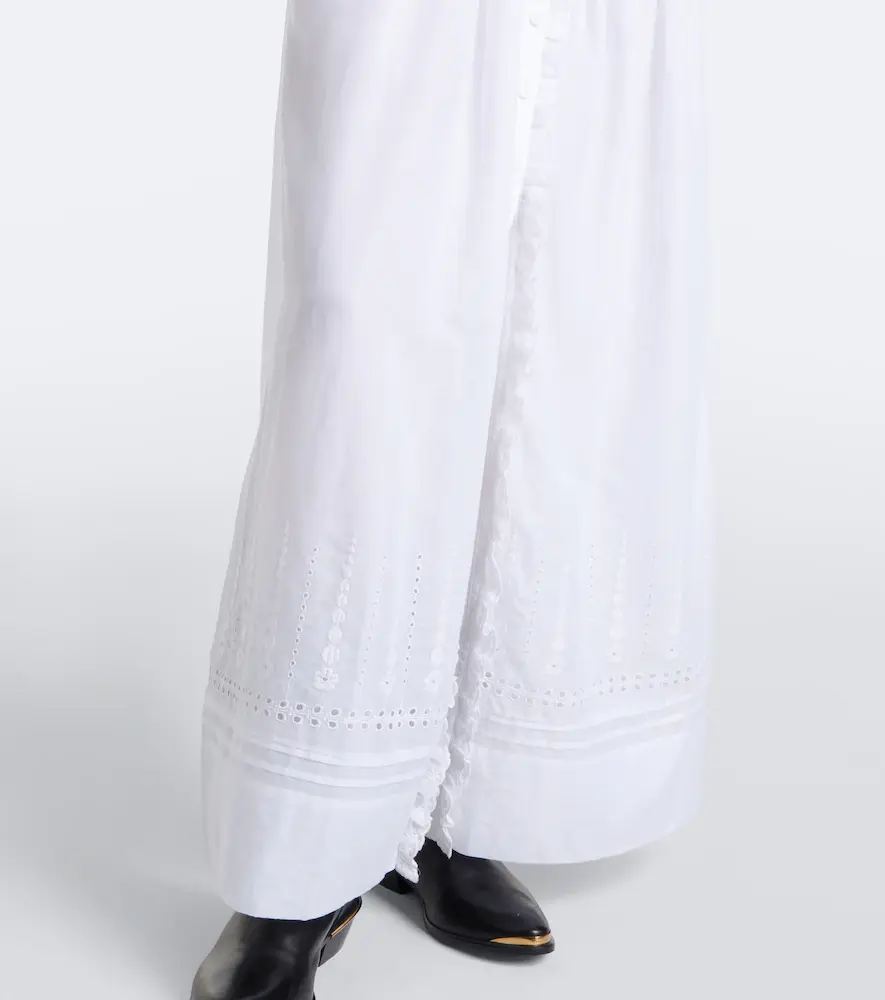 Marant Étoile Lonie embroidered ruffled cotton maxi dress | Thumbnail 4 Marant Étoile Lonie embroidered ruffled cotton maxi dress | Thumbnail 4