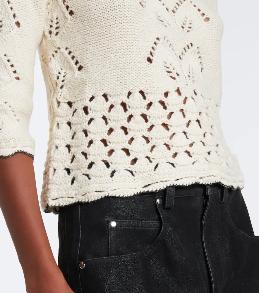 Marant Étoile Lua pointelle cotton and wool sweater | Thumbnail 2 Marant Étoile Lua pointelle cotton and wool sweater | Thumbnail 2