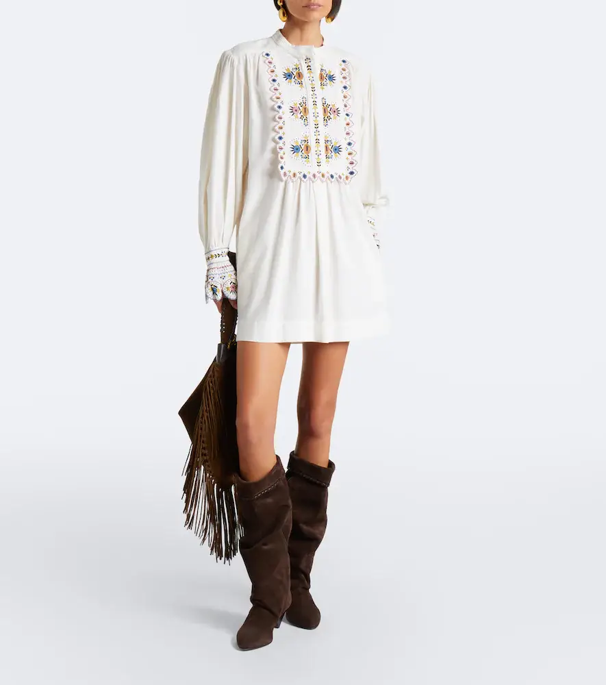 Marant Étoile Merva embroidered minidress | Thumbnail 4 Marant Étoile Merva embroidered minidress | Thumbnail 4