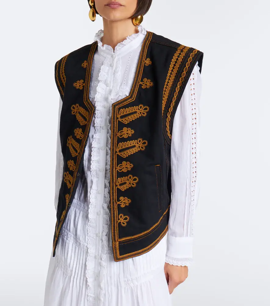Marant Étoile Edmee embroidered denim vest | Thumbnail 2 Marant Étoile Edmee embroidered denim vest | Thumbnail 2