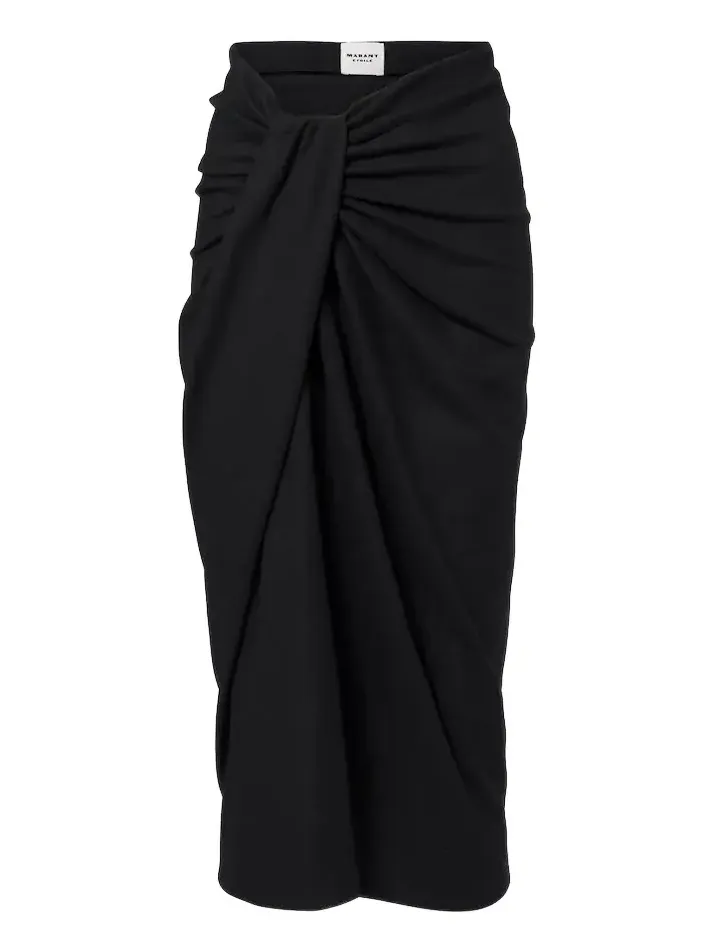 Jeldia draped midi skirt