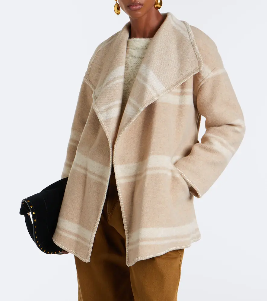Marant Étoile Brea striped wrap coat | Thumbnail 2
