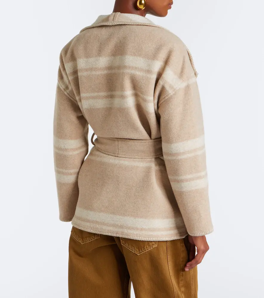 Marant Étoile Brea striped wrap coat | Thumbnail 6