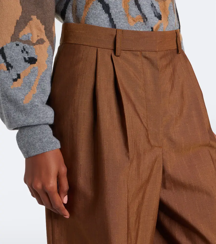 Stella McCartney Wool and silk wide-leg pants | Thumbnail 6 Stella McCartney Wool and silk wide-leg pants | Thumbnail 6
