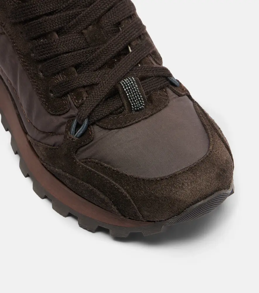 Brunello Cucinelli Monili shearling-trimmed sneakers | Thumbnail 5 Brunello Cucinelli Monili shearling-trimmed sneakers | Thumbnail 5