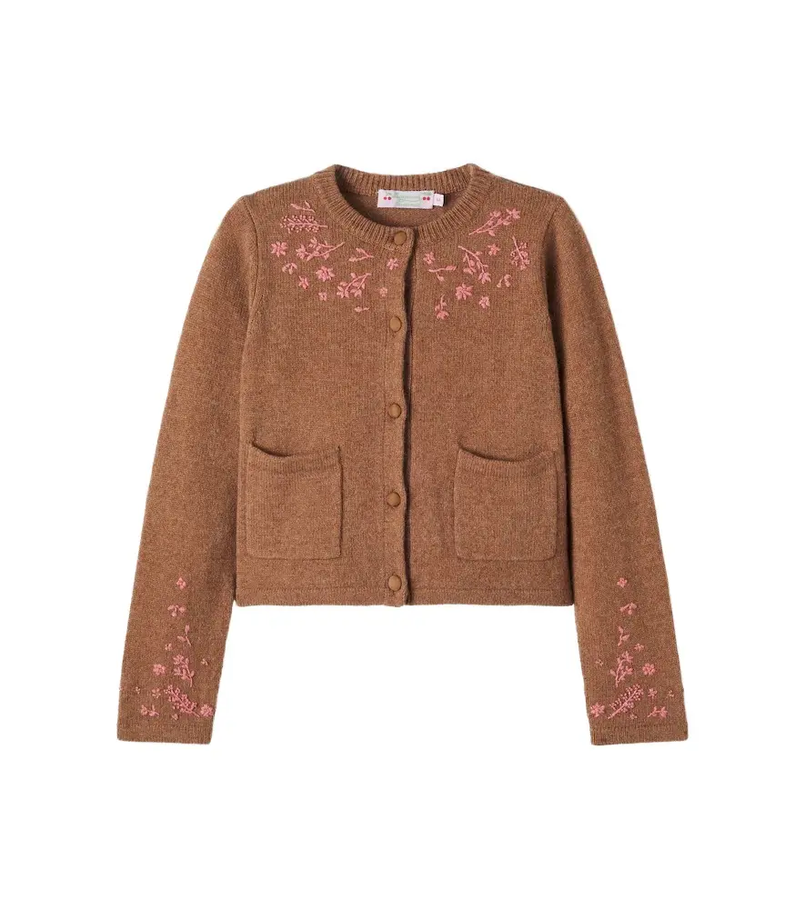 Bonpoint Madelia embroidered wool-blend cardigan | Image 1 Bonpoint Madelia embroidered wool-blend cardigan | Image 1