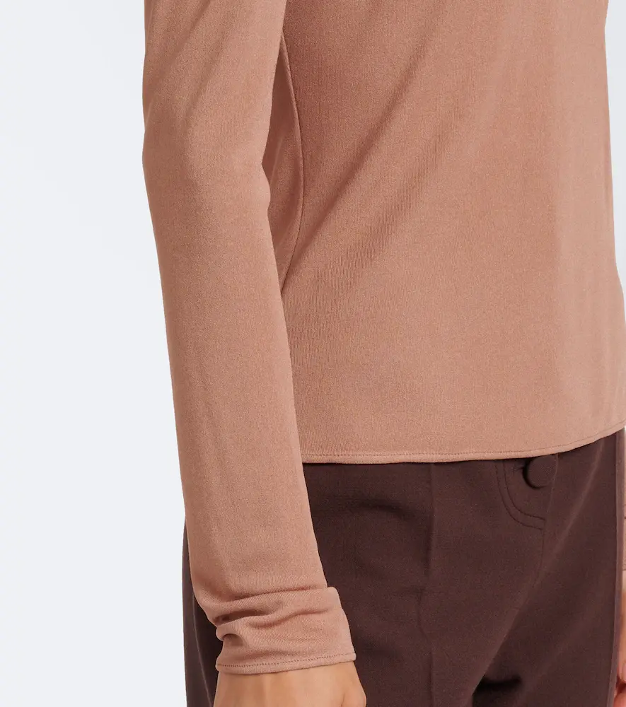 Valentino Garavani Cutout jersey crêpe top | Thumbnail 4 Valentino Garavani Cutout jersey crêpe top | Thumbnail 4