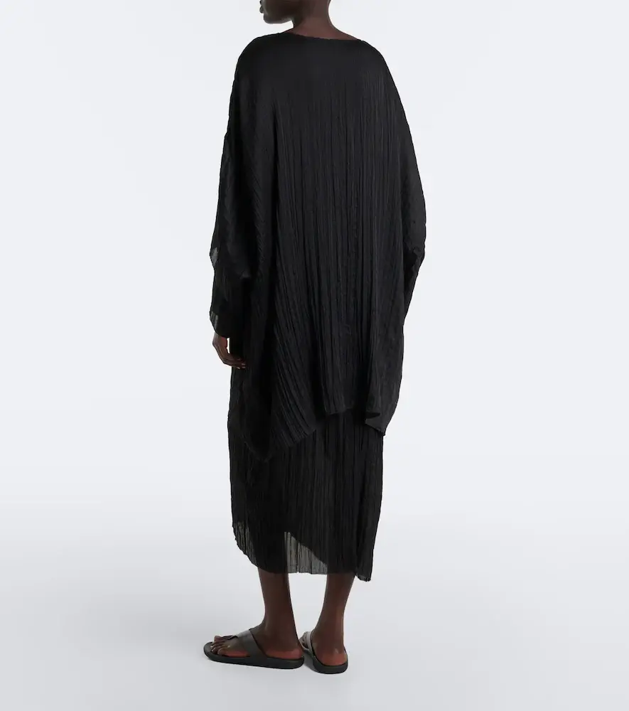 The Row Catena oversized pleated silk blouse | Thumbnail 2