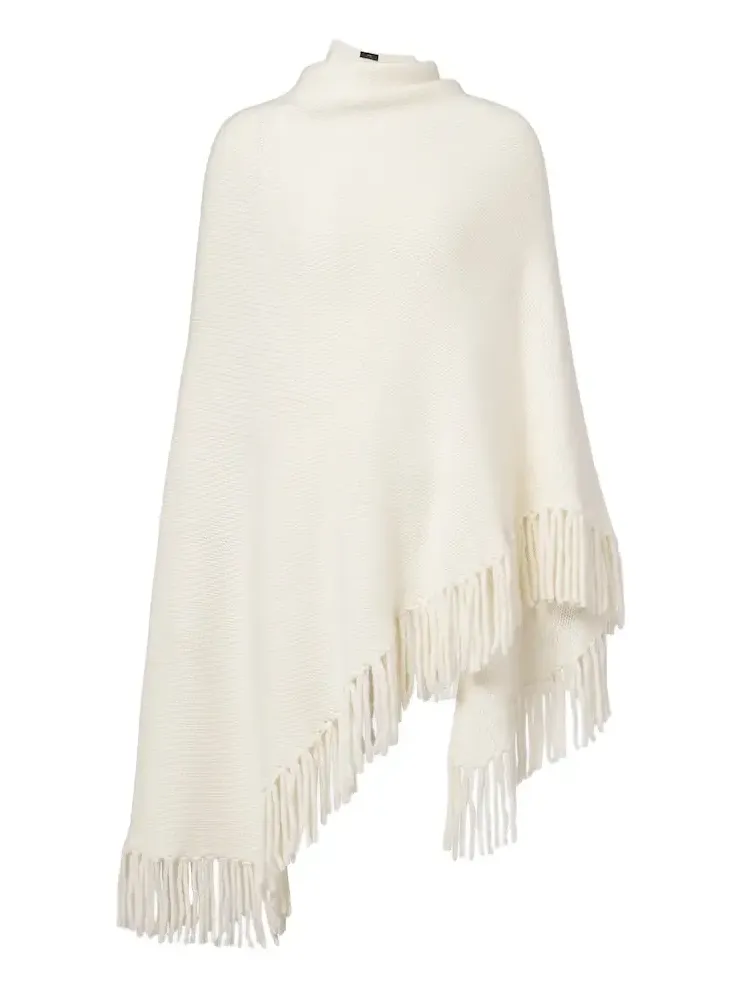Duchess fringed cashmere poncho