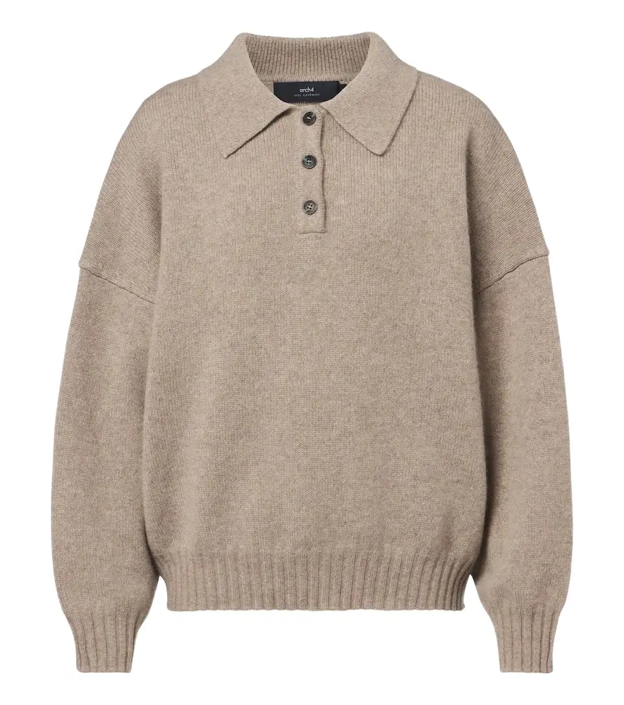 Arch4 Kings Road cashmere polo sweater | Image 1 Arch4 Kings Road cashmere polo sweater | Image 1