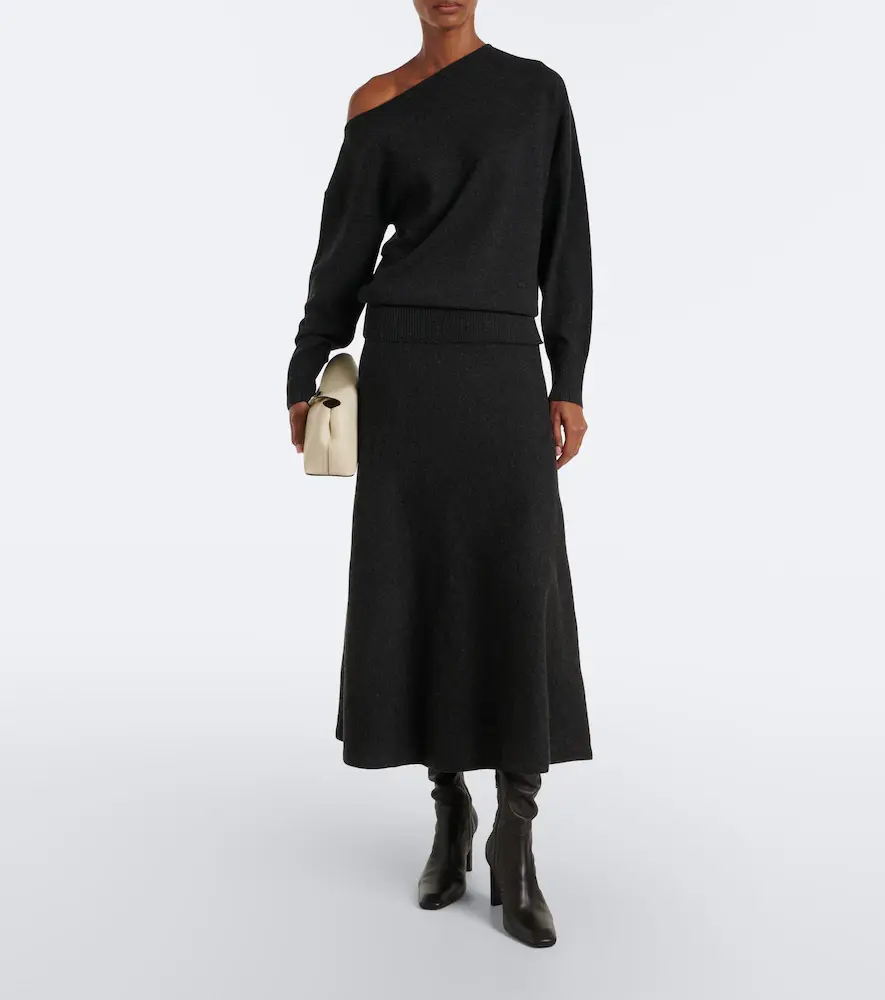 Arch4 Helma cashmere midi skirt | Thumbnail 4