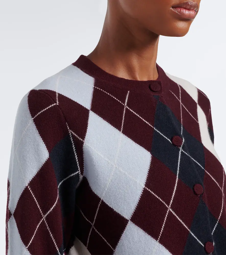 Arch4 Claridges argyle cashmere cardigan | Thumbnail 2 Arch4 Claridges argyle cashmere cardigan | Thumbnail 2