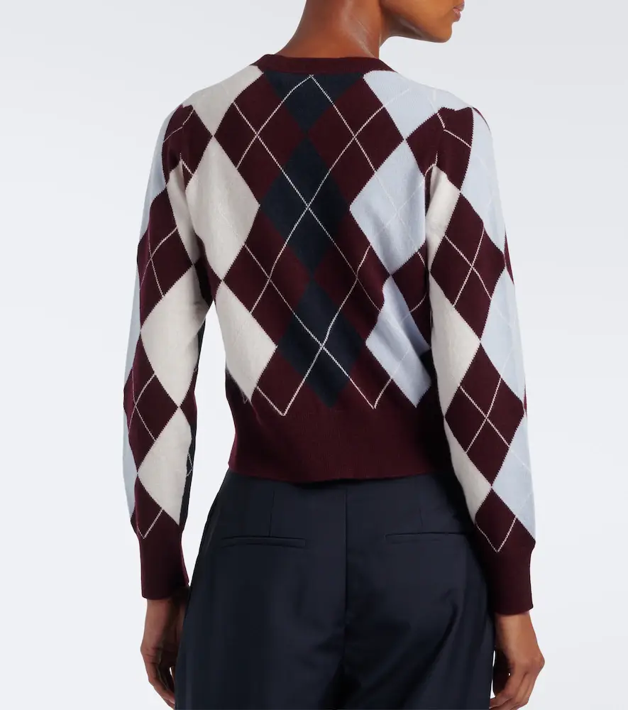 Arch4 Claridges argyle cashmere cardigan | Thumbnail 5 Arch4 Claridges argyle cashmere cardigan | Thumbnail 5