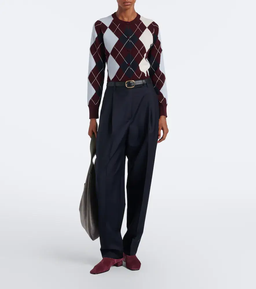 Arch4 Claridges argyle cashmere cardigan | Thumbnail 6 Arch4 Claridges argyle cashmere cardigan | Thumbnail 6