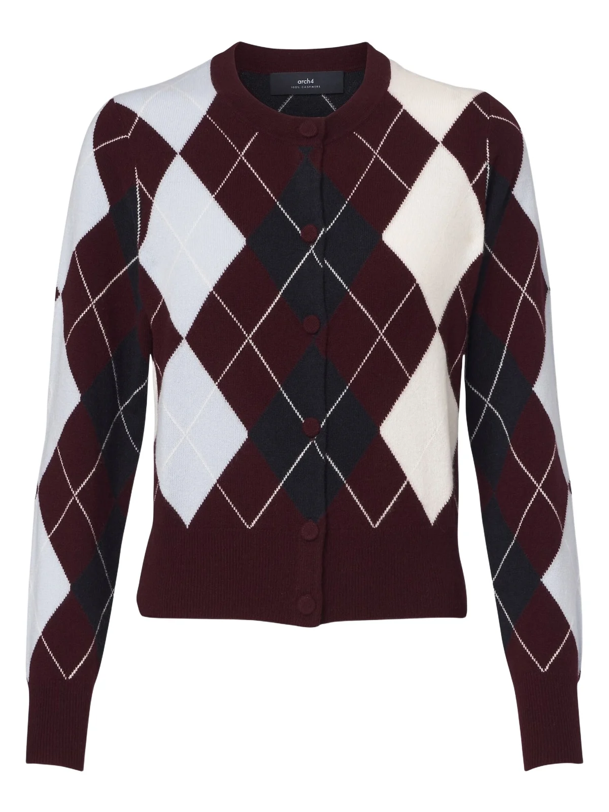 Claridges argyle cashmere cardigan