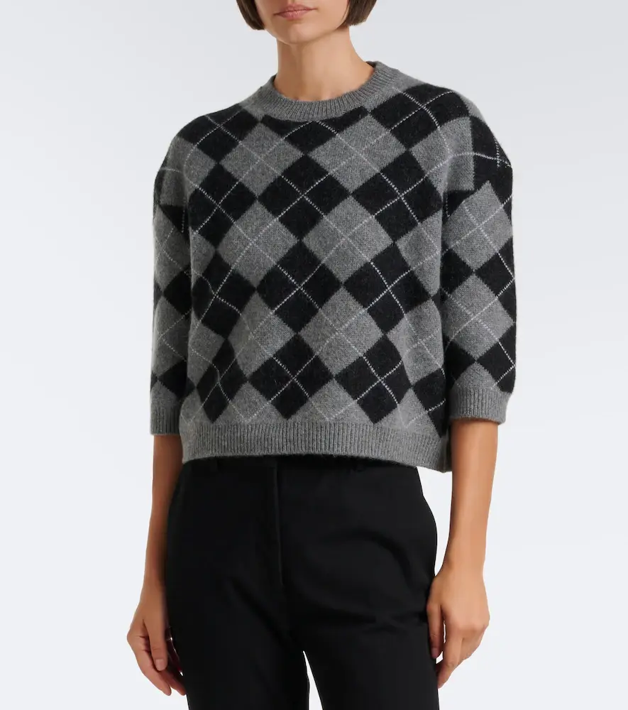 Arch4 Karlie argyle cashmere sweater | Thumbnail 4 Arch4 Karlie argyle cashmere sweater | Thumbnail 4