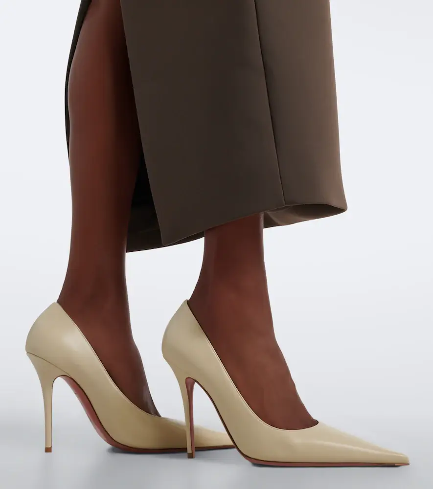 Amina Muaddi Barbara leather pumps | Thumbnail 6 Amina Muaddi Barbara leather pumps | Thumbnail 6