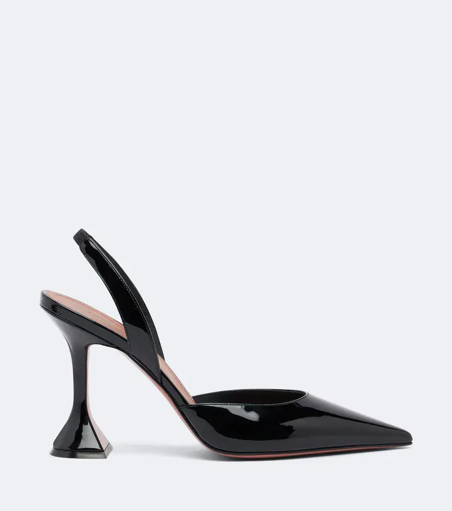 Amina Muaddi Holli patent leather slingback pumps | Thumbnail 3 Amina Muaddi Holli patent leather slingback pumps | Thumbnail 3