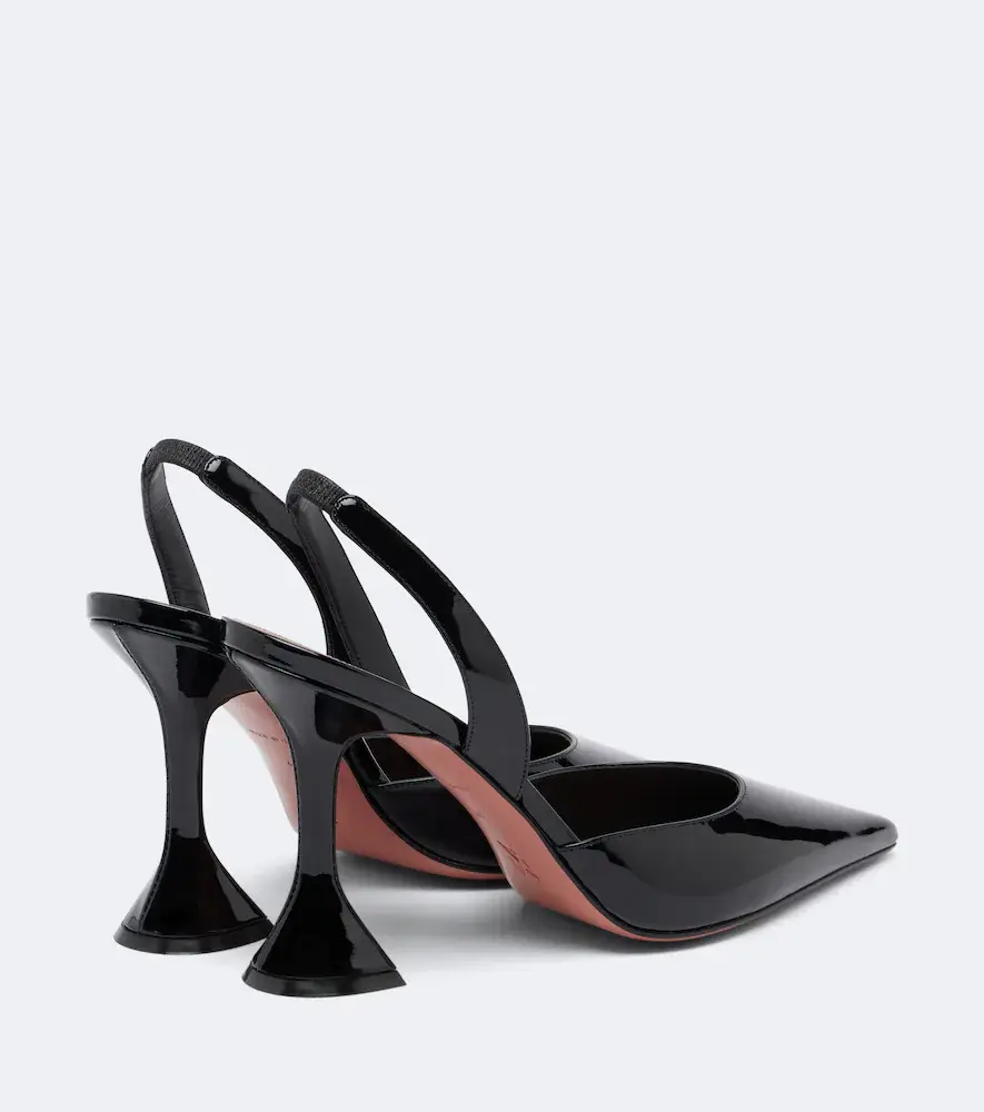 Amina Muaddi Holli patent leather slingback pumps | Thumbnail 4 Amina Muaddi Holli patent leather slingback pumps | Thumbnail 4