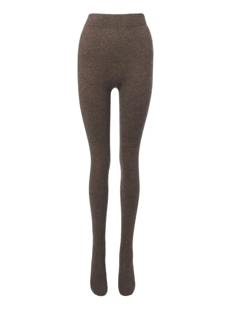 Nour Hammour Whit knitted cashmere and wool tights