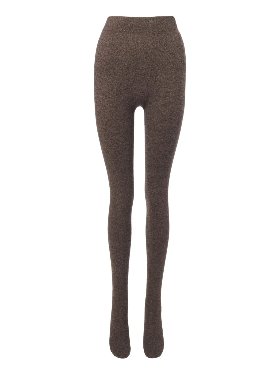 Whit knitted cashmere and wool tights
