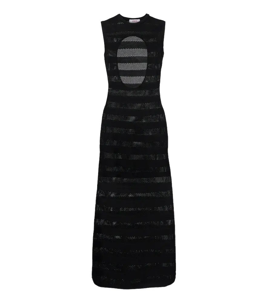Eres Reguliere striped cotton-blend midi dress | Image 1 Eres Reguliere striped cotton-blend midi dress | Image 1