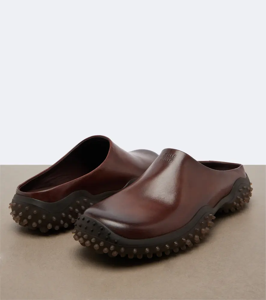 Miu Miu Leather mules | Thumbnail 3 Miu Miu Leather mules | Thumbnail 3