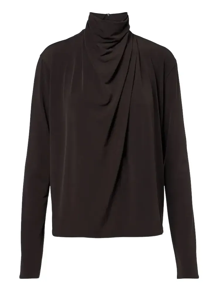 Draped jersey top