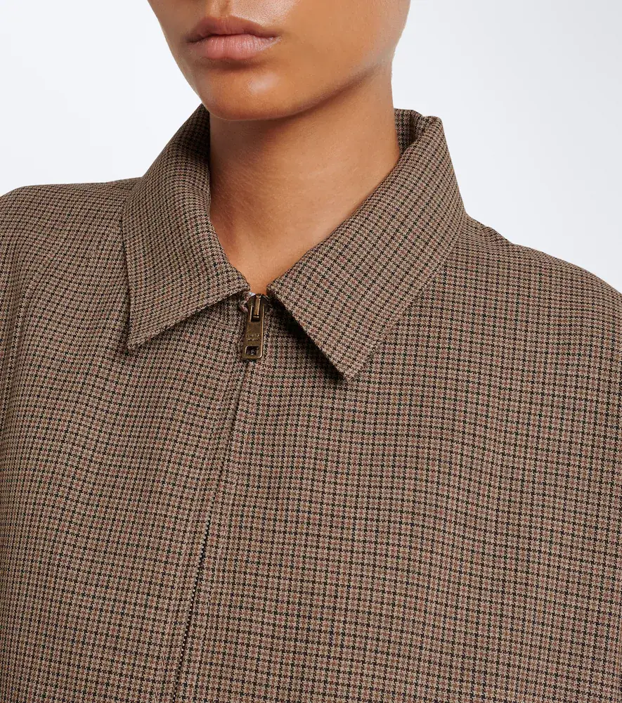 Prada Houndstooth virgin wool blouson jacket | Thumbnail 8 Prada Houndstooth virgin wool blouson jacket | Thumbnail 8
