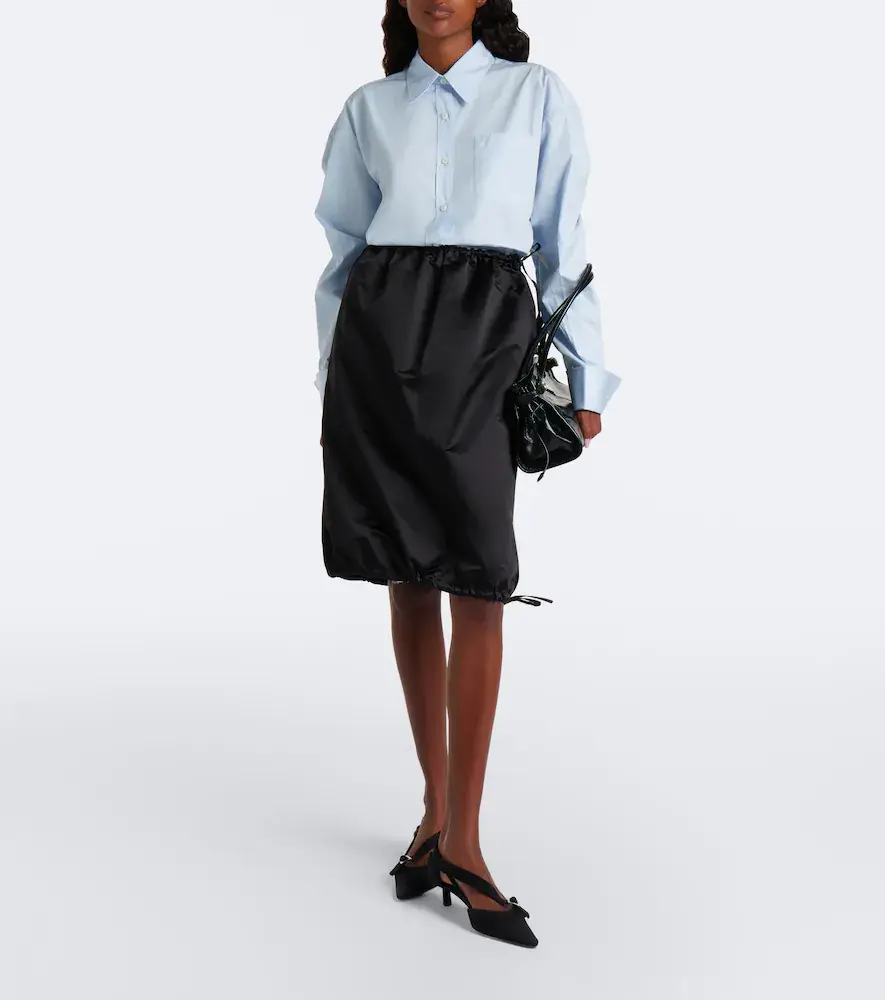 Prada Silk satin midi skirt | Thumbnail 2 Prada Silk satin midi skirt | Thumbnail 2