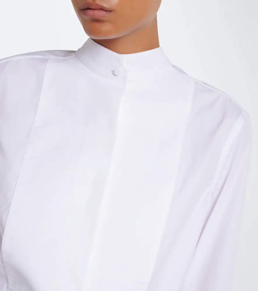 Tom Ford Cropped cotton poplin tuxedo shirt | Thumbnail 6 Tom Ford Cropped cotton poplin tuxedo shirt | Thumbnail 6