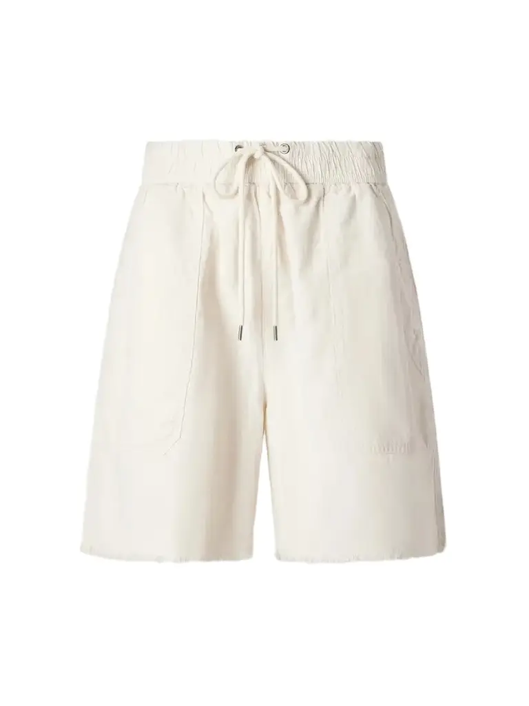 James Perse Lyocell, Linen And Cotton-blend High-rise Utility Shorts | Image 1 James Perse Lyocell, Linen And Cotton-blend High-rise Utility Shorts | Image 1