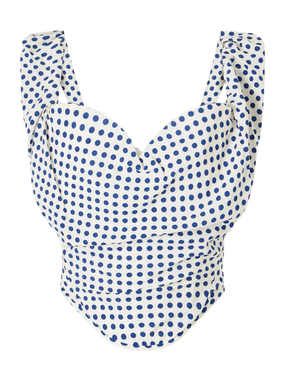 Vivienne Westwood Sunday Polka-dot Poplin Bustier Top