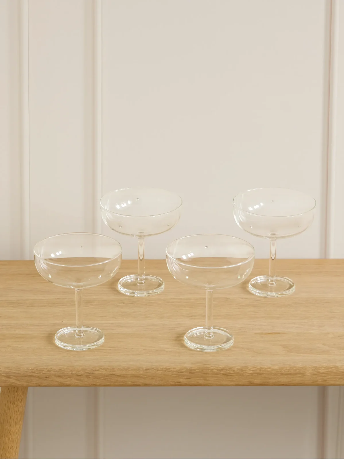 Sophie Lou Jacobsen Roma Set Of Four Crystal-embellished Glass Cocktail Coupes