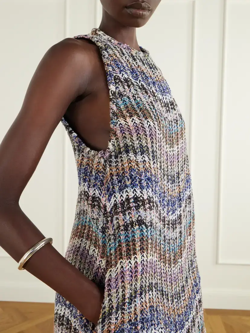 Missoni Striped Metallic Crochet-knit Mini Dress | Thumbnail 4 Missoni Striped Metallic Crochet-knit Mini Dress | Thumbnail 4