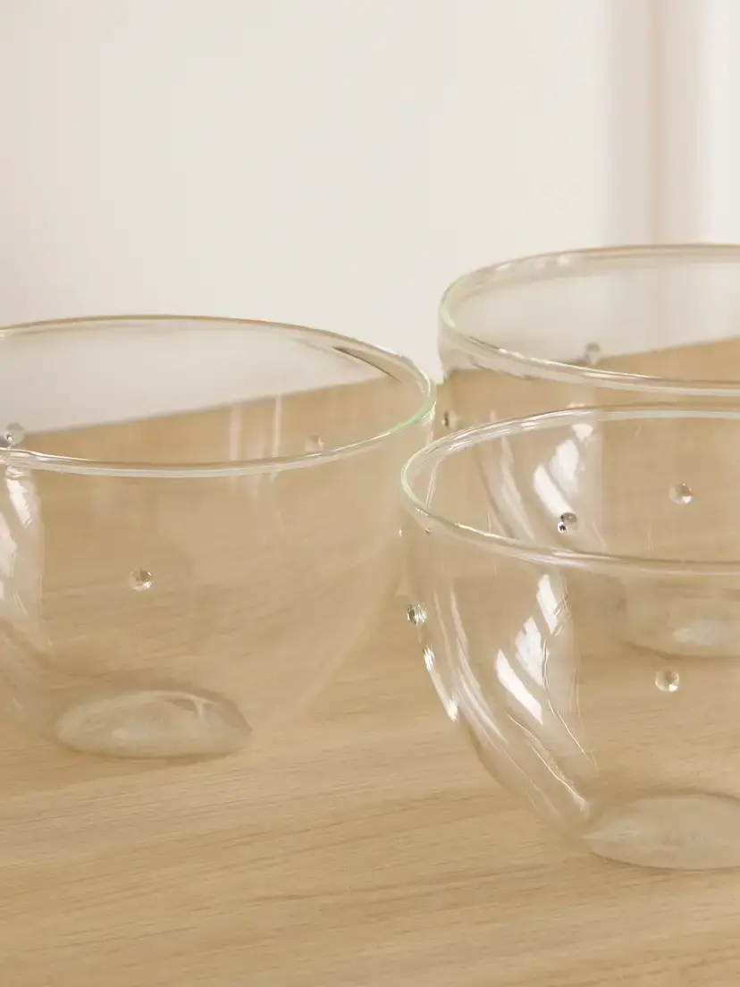 Sophie Lou Jacobsen Aperitivo Set Of Three Crystal-embellished Glass Snack Bowls | Thumbnail 2