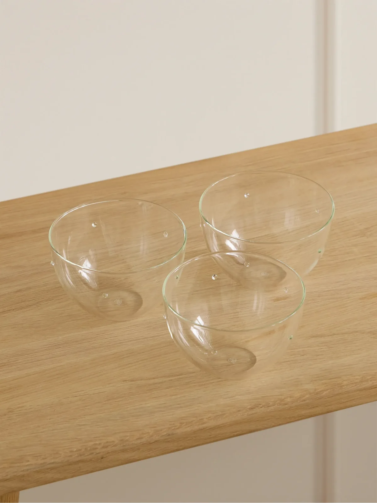 Sophie Lou Jacobsen Aperitivo Set Of Three Crystal-embellished Glass Snack Bowls
