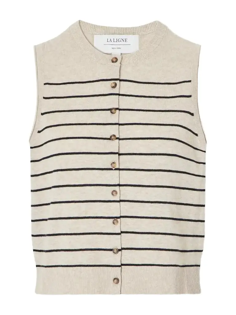 La Ligne Lee Striped Knitted Vest | Image 1 La Ligne Lee Striped Knitted Vest | Image 1