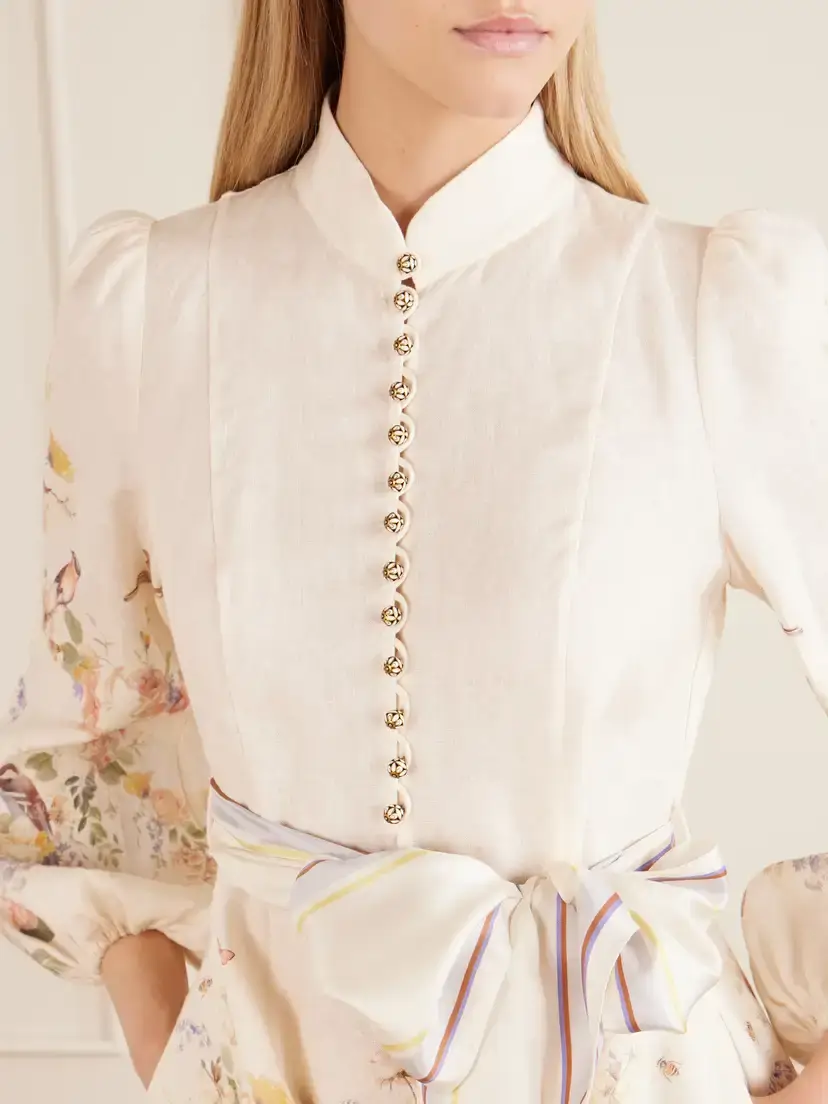 Zimmermann Valiant Belted Floral-print Linen Mini Dress | Thumbnail 4 Zimmermann Valiant Belted Floral-print Linen Mini Dress | Thumbnail 4
