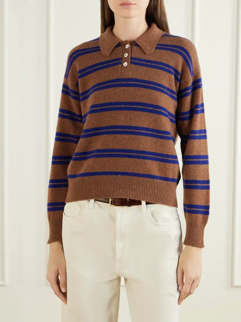Daughter Edith Striped Wool Polo Sweater | Thumbnail 3 Daughter Edith Striped Wool Polo Sweater | Thumbnail 3