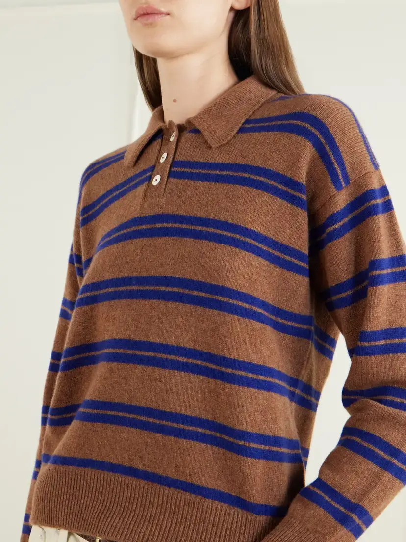 Daughter Edith Striped Wool Polo Sweater | Thumbnail 5 Daughter Edith Striped Wool Polo Sweater | Thumbnail 5